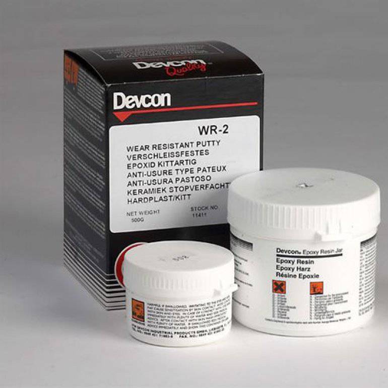 Devcon Wear Resistant Epoxy Putty (WR-2), нержавеющая эпоксидная замазка с керамическим наполнителем