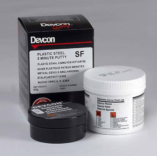Devcon Plastic Steel 5 Minute Putty (SF), быстро затвердевающая эпоксидная замазка со стальным наполнителем, 