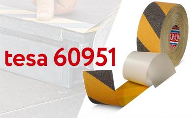 Tesa 60951, сверхпрочная противоскользящая желто-черная лента