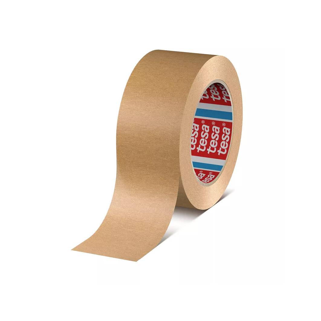Tesa 4713 (50м х 75мм), коричневая бумажная упаковочная лента для коробок