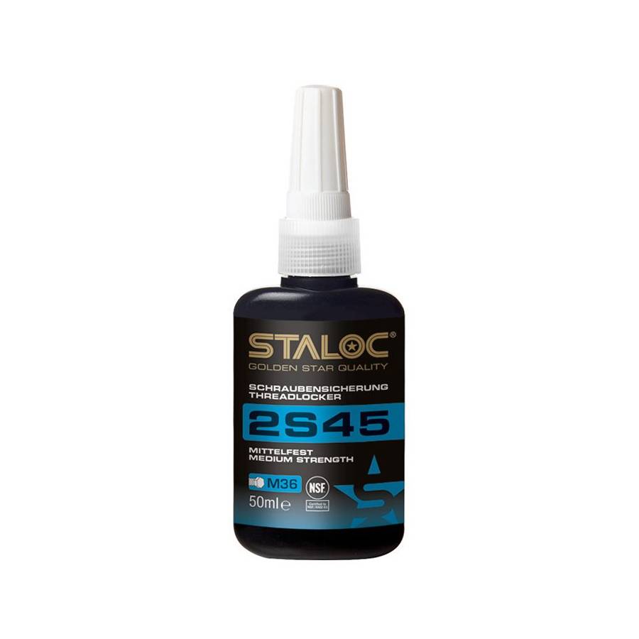 Staloc 2S45, фиксатор резьбы средней прочности, с допуском NSF (пищевая промышленность)