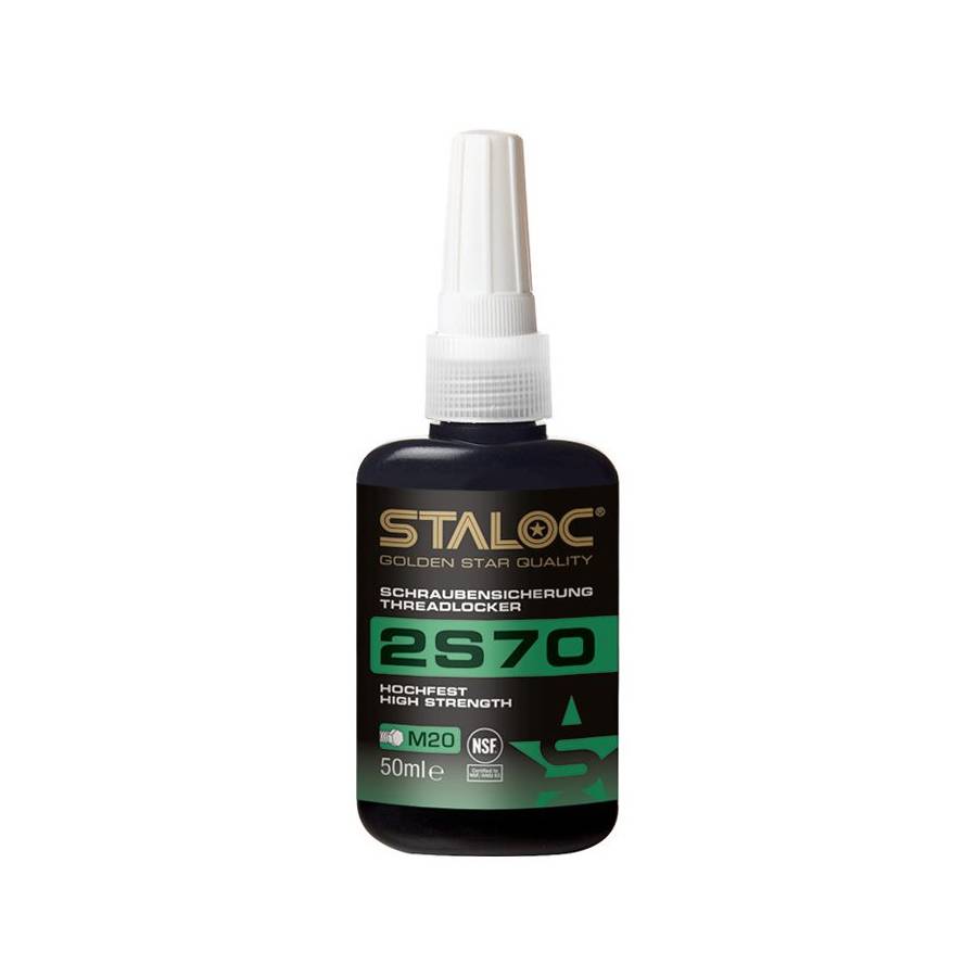 Staloc 2S70, фиксатор резьбы высокой прочности, с допуском NSF (пищевая промышленность)